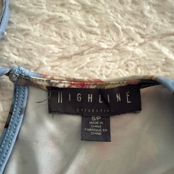 Highline Collective Blue Floral Mini Dress Women’s Small - Picture 6 of 6